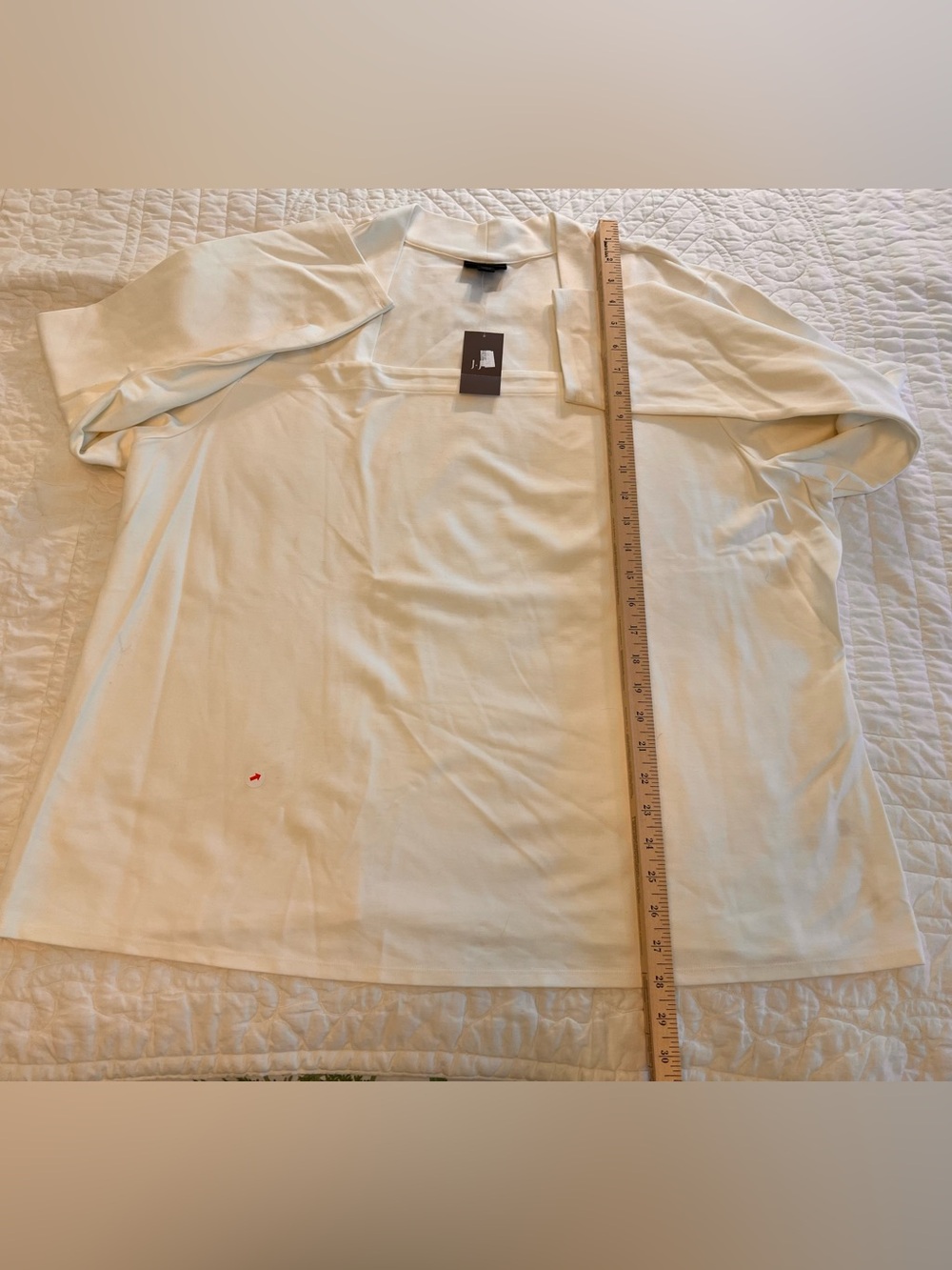 J. Jill Cream Long Sleeve Square Neck Tunic
